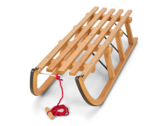 Alternative view of Gloco Sirch Wooden Snow Sledge Davos 110 cm Germany Long Slats