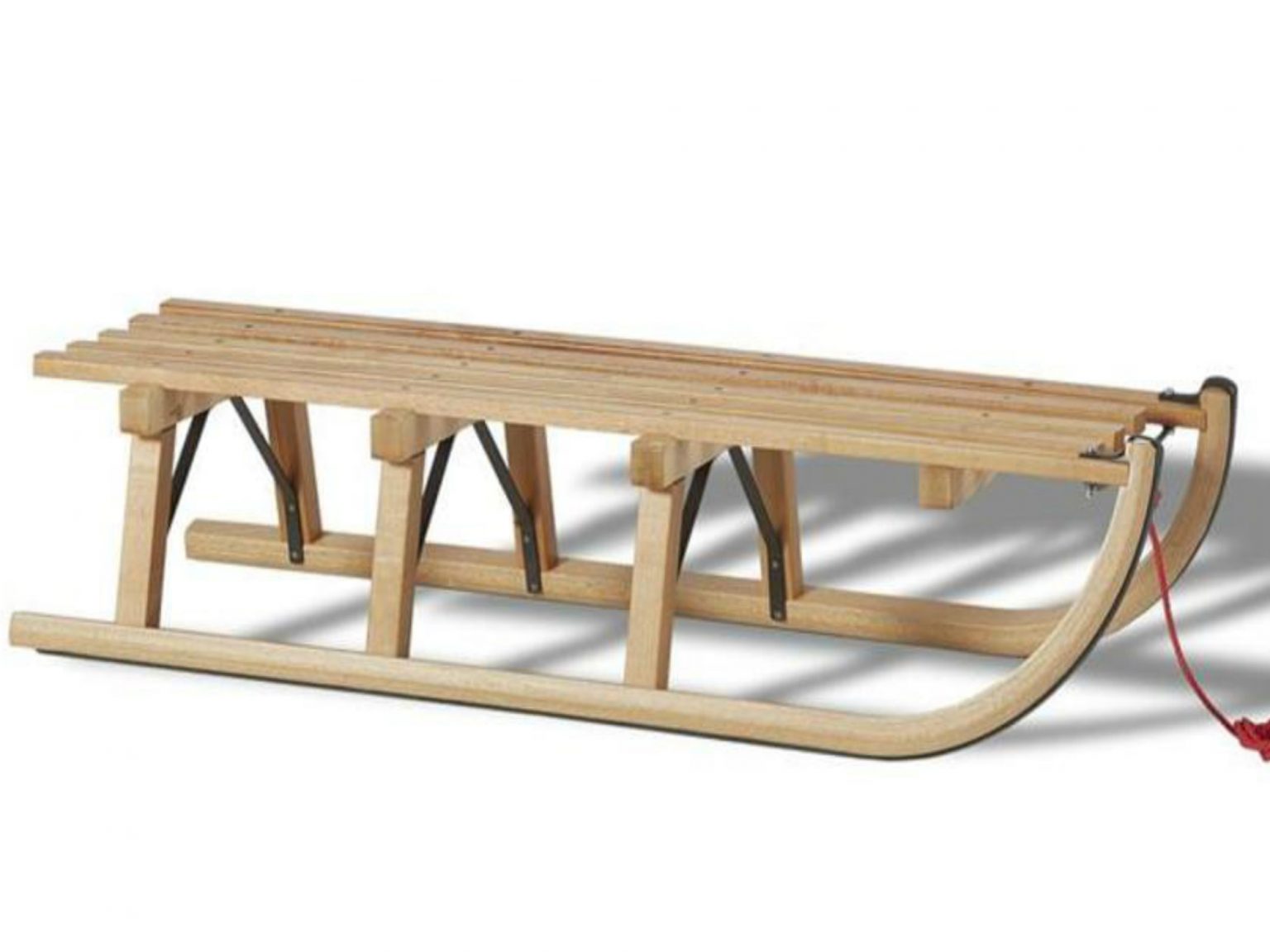 Gloco Sirch Wooden Snow Sledge Davos 110 cm Germany Long Slats Snow