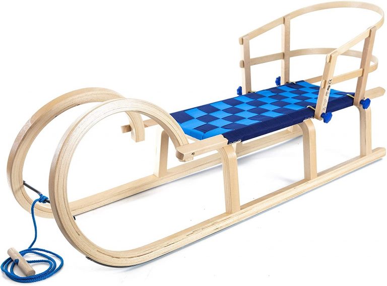 Buy Wooden Sledges with Back support Snow Sleds Online U.K.