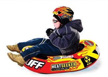 43 Inches with Handles and Strap Inflatable SNOWZOOKA Full-Covered Snow Tube Sled 