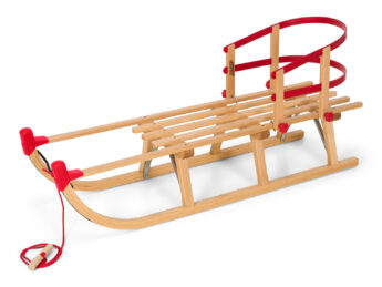 Snow sledge for Kids with backrest 110 cm Spolnota