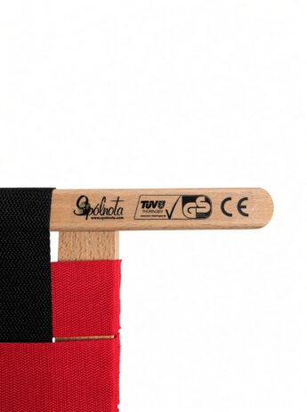 Horned Wooden Snow Sledge 110 cm Fabric Seat with Backer black - Image 4