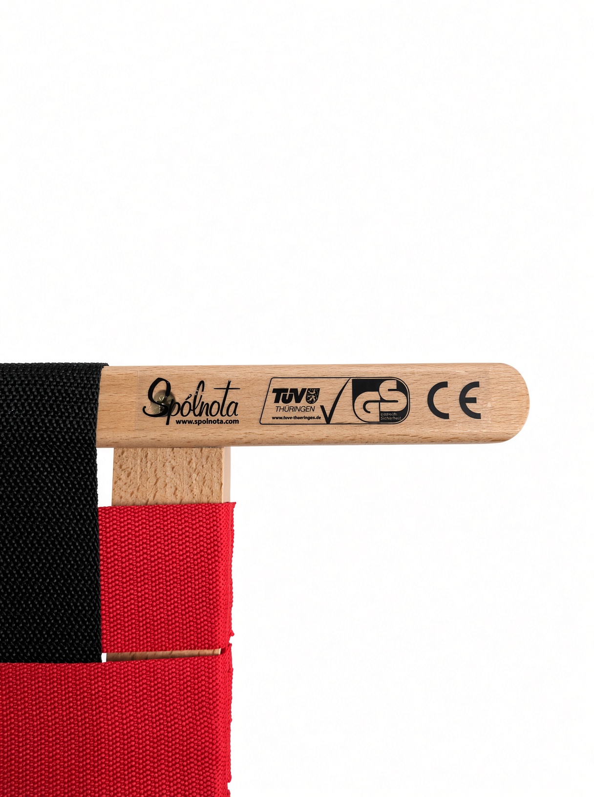 Horned Wooden Snow Sledge 110 cm Fabric Seat with Backer black - Image 4