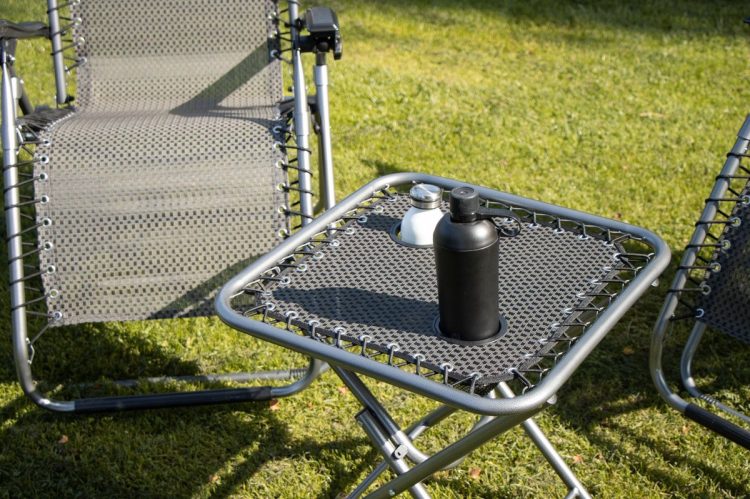 Portable Camping Picnic Tray Table And 2 Chairs Folding Furniture Set - Image 5