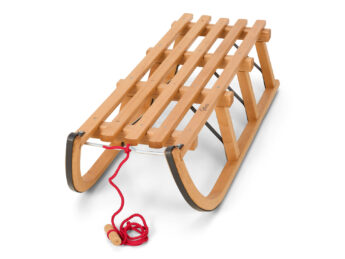 Alternative view of Gloco Sirch Wooden Snow Sledge Davos 100 cm Germany Long Slats