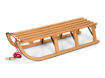 Gloco Sirch Wooden Snow Sledge Davos 100 cm Germany Long Slats