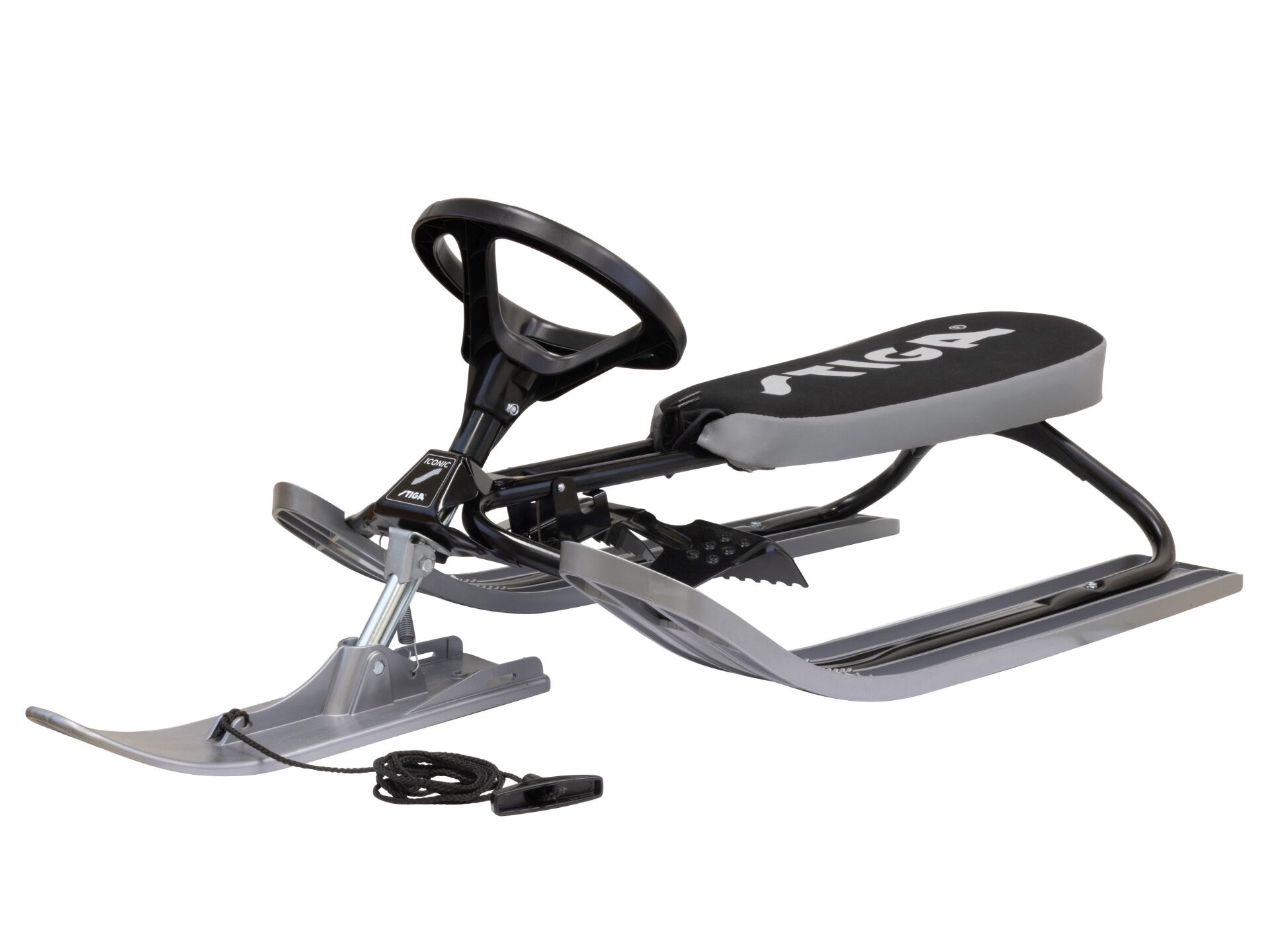 Stiga Snowracer Iconic Steering Sledge Special Silver Edition