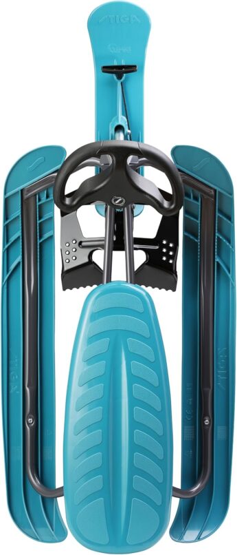 Stiga Snowracer Curve Bio Steering Sled Graphite/Aqua - Image 4